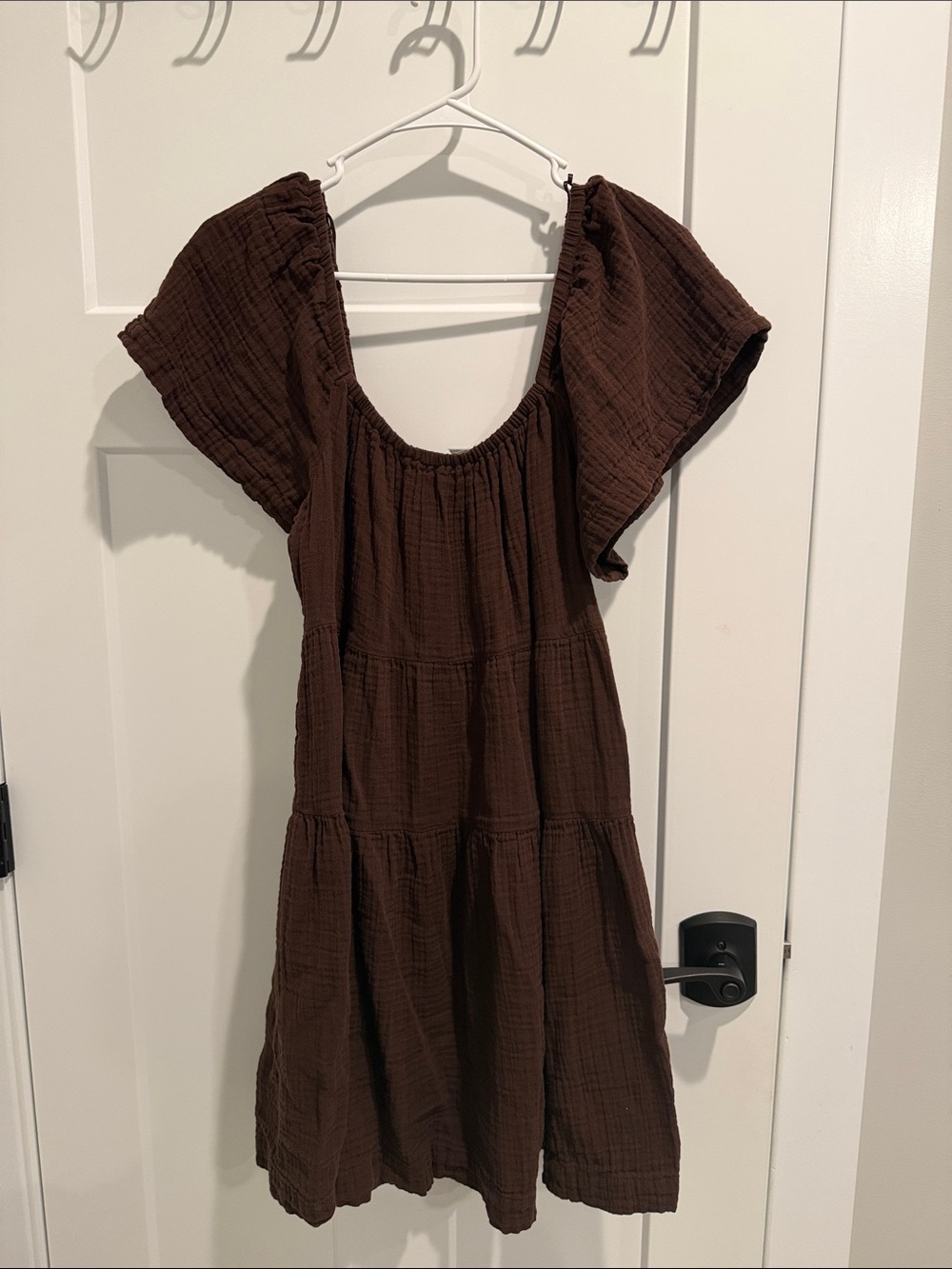 Old Navy Brown Tiered Midi Dress